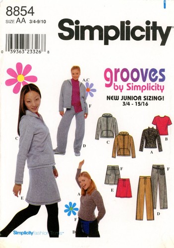 Simplicity 8854 juniors knit - 8854,