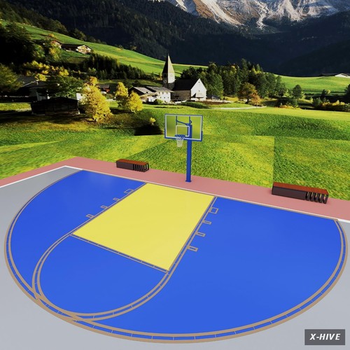 Basketball court marking - court,