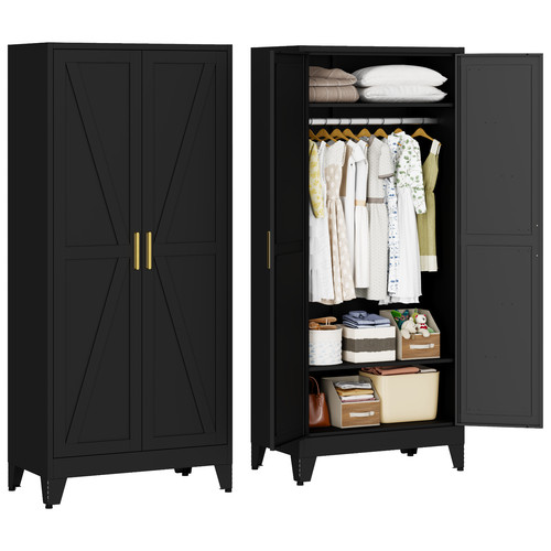 Metal armoire wardrobe closet - metal,