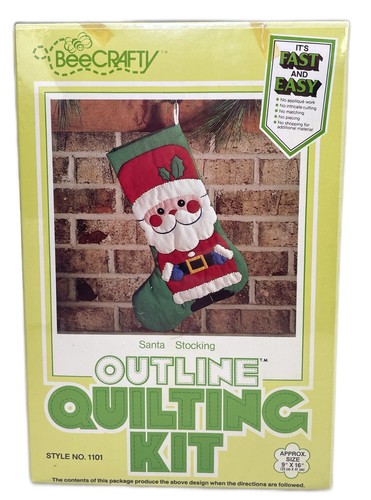 Santa stocking quilting - santa,