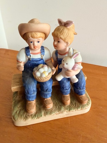 Homco denim days bunny - denim, hutch