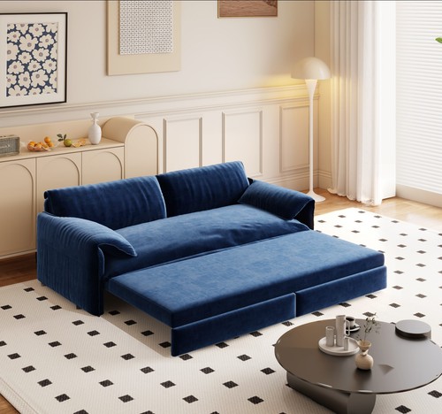 Modern velvet convertible - modern, pull