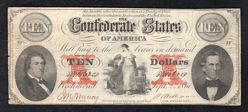 1861 ten dollars csa - $10,