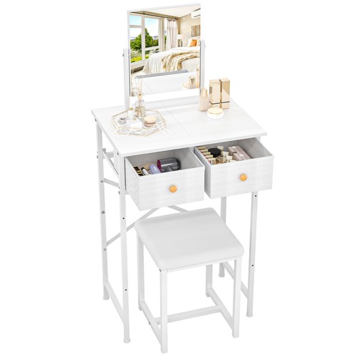 Small makeup vanity desk with - makeup,