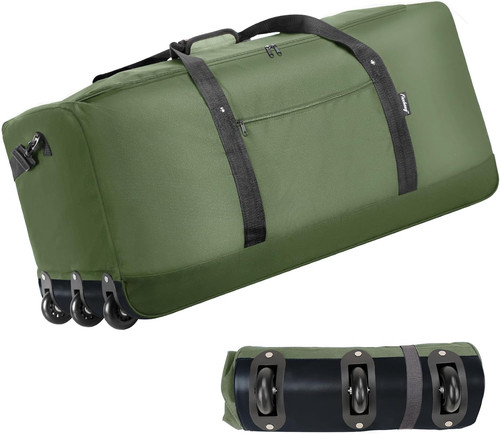 120l foldable rolling duffel - rolling,