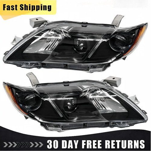 Pair black headlights for 2007 - for,