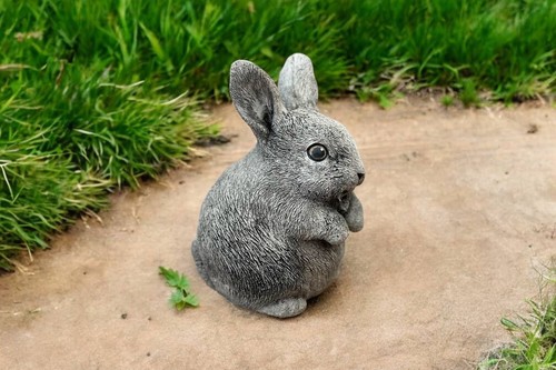 Concrete bunny rabbit garden - concrete,