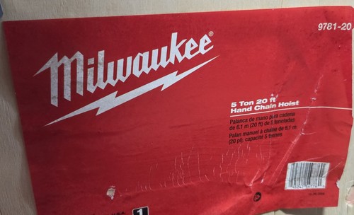 Milwaukee 5ton 20ft hand - milwaukee,