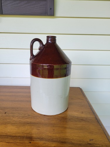 Antique crock gal jug brown - antique,