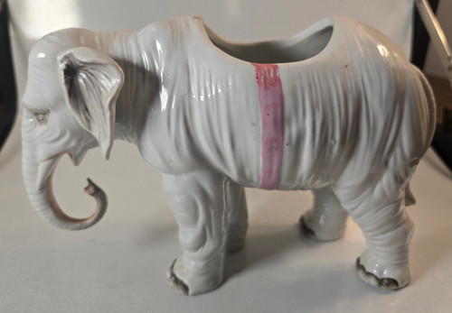 Vintage porcelain elephant - vintage,