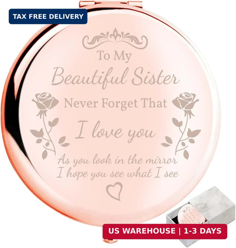 Sister gifts compact mirror - gifts,