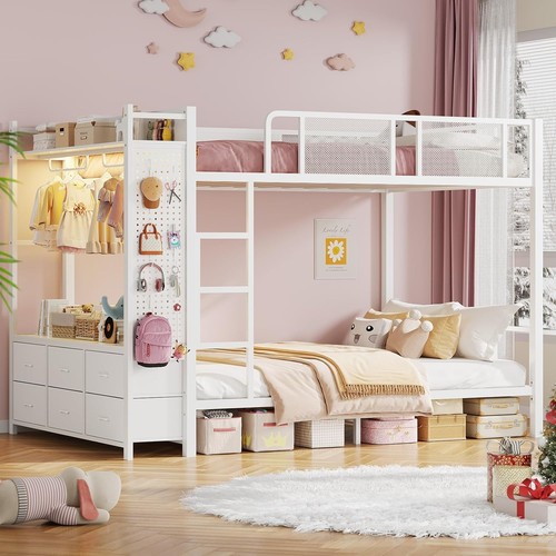 Metal bunk bed - bunk, full