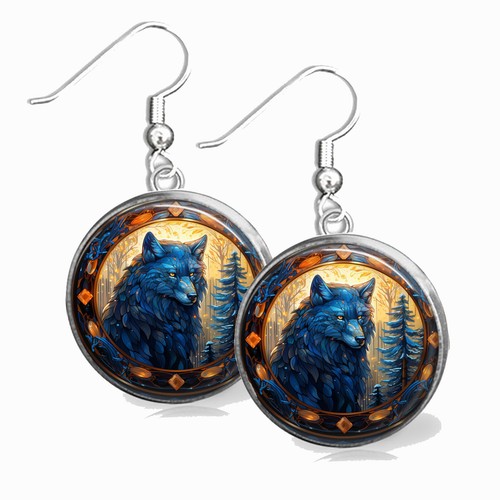 Wolf feathers earrings - in,