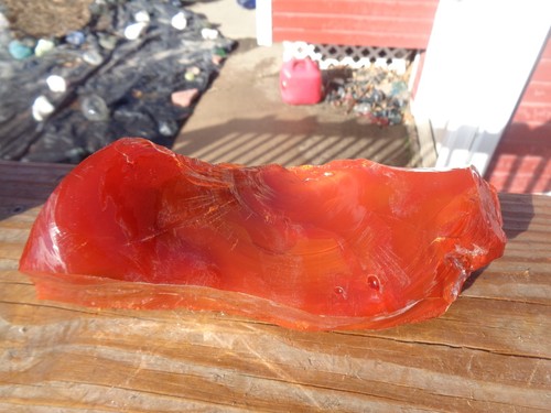 Glass rock slag orange lbs - glass,