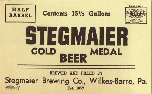 Stegmaier beer keg - stegmaier,