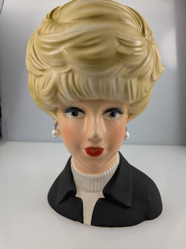 Vintage lady head vase - vintage,