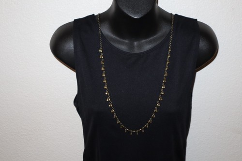 Antiqued brass necklace - antiqued,