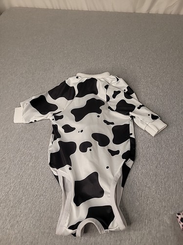 Cow print dog outfit - print, small