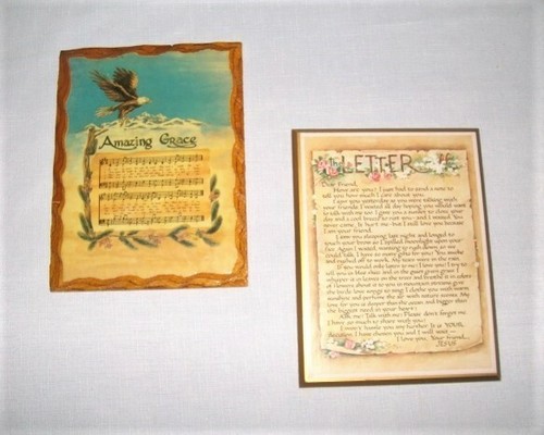 Vintage wood plaques - vintage, two