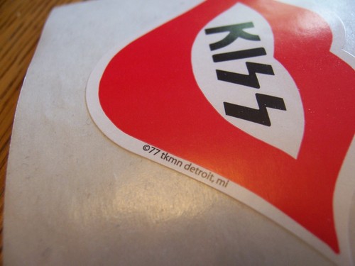 Kiss lips sticker 1977 - lips,