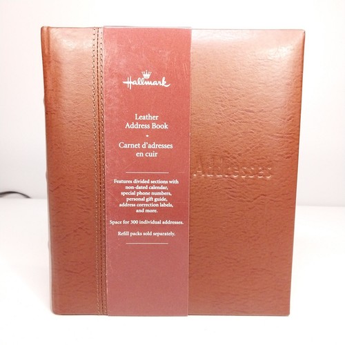 Brown bonded leather address - leather,