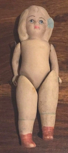 Vintage porcelain bisque doll - vintage,
