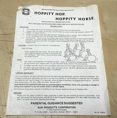 Vintage original sun hoppity - original,