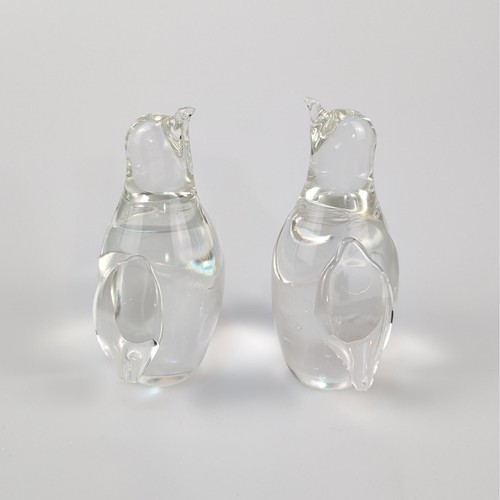 Vtg handblown clear glass - handblown,
