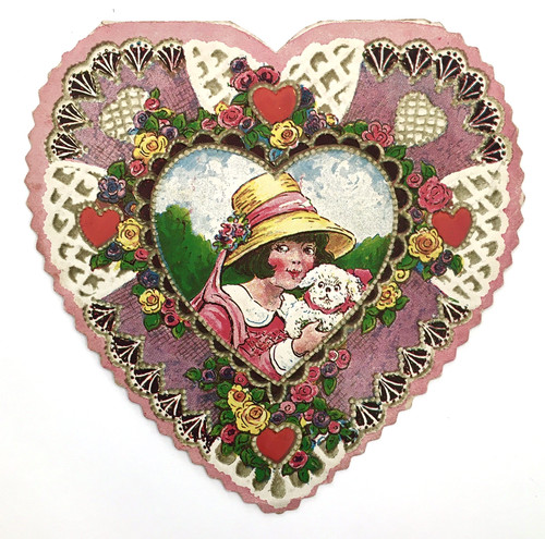 Flirty vintage valentine heart - vintage,