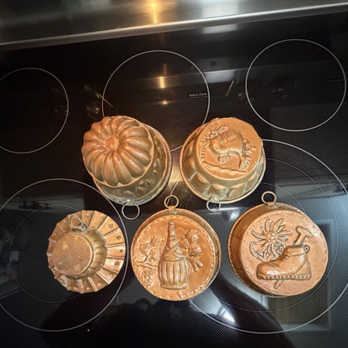 Lot copper round - 5,