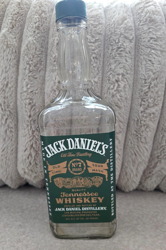 Empty jack daniels green label - daniels,