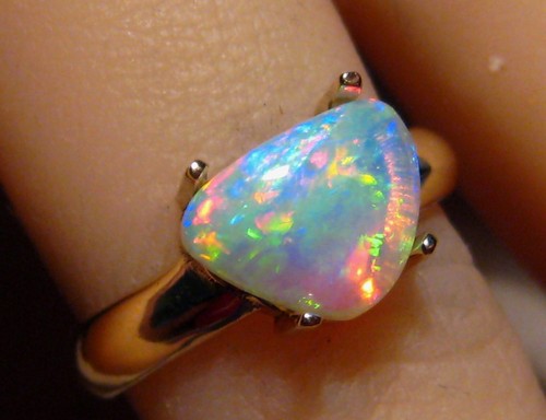 Opal ring solid - opal,