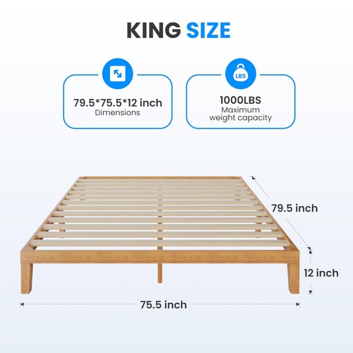 King size wood bed - king, 12