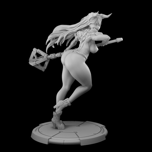 Hammer girl pinup fantasy - hammer,