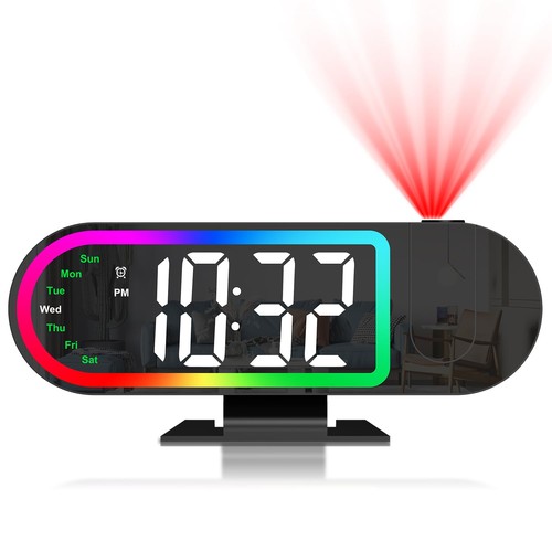 Digital alarm clock with 180 - clock,