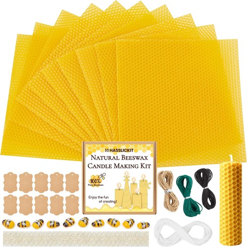 Natural beeswax candle - beeswax,