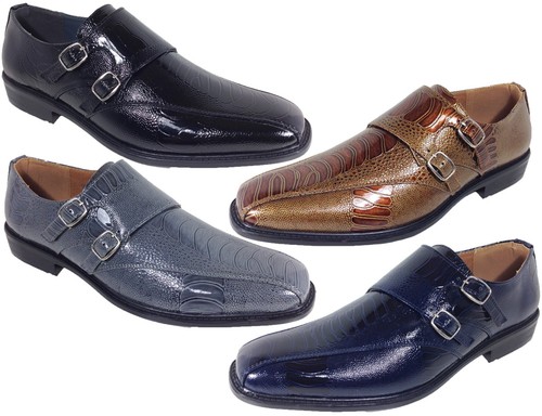 Men double monk strap dress - men's,