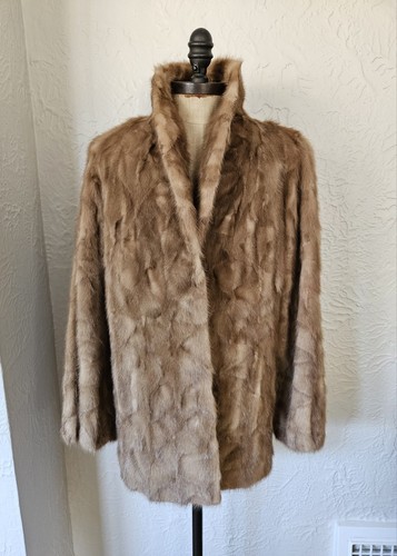 Mink fur coat autumn - coat, haze