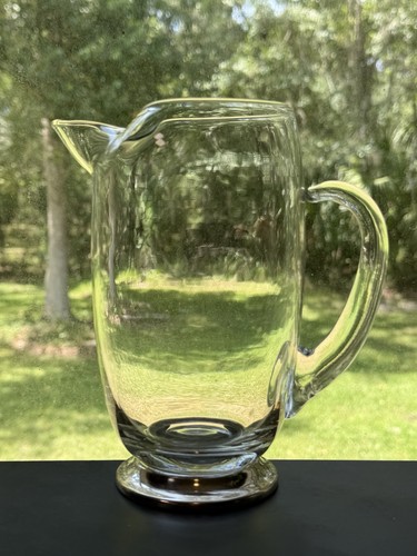 Vtg hand blown art - hand, glass