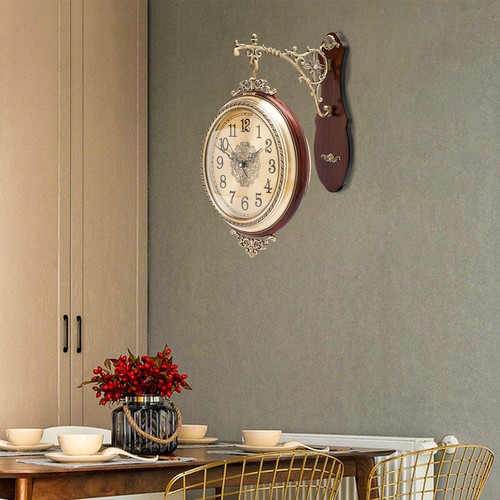 Double sided wall clock - double, 12"