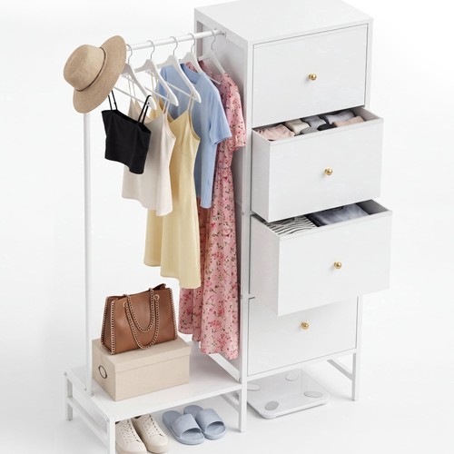Dresser with hanging rack - with, 4