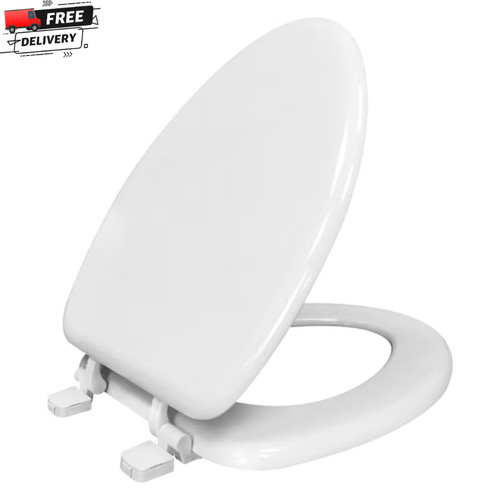 Elongated toilet seat white - in,