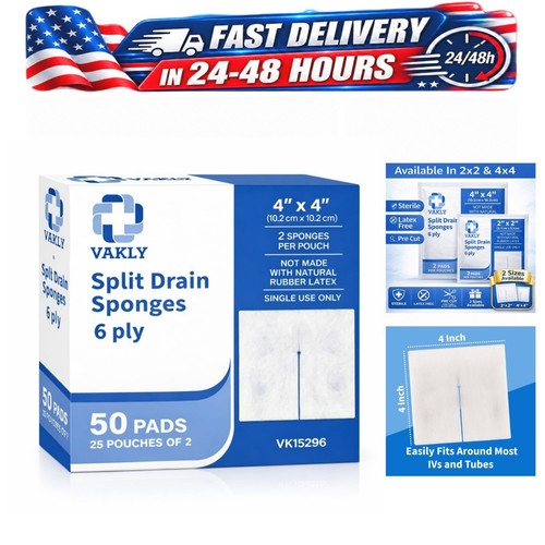 Vakly sterile split drain - sterile,
