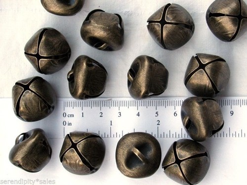 250 large antique brass jingle - large,