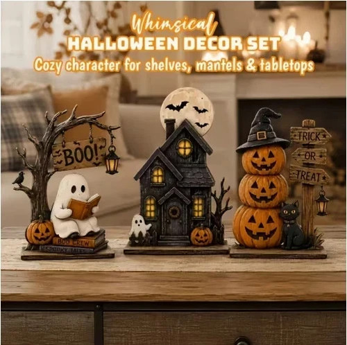 3pc halloween decor set - decor,