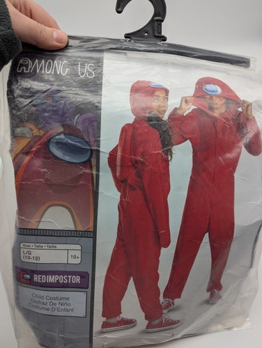 Red impostor hooded jumpsuit - impostor,
