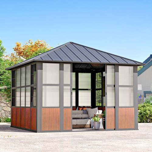 X12 sunroom hardtop gazebo - sunroom,