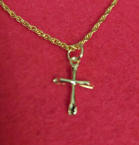14kt gold plated cross - 14kt,