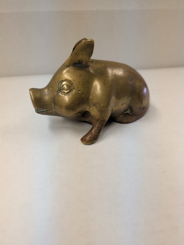 Vtg solid brass - vtg, pig