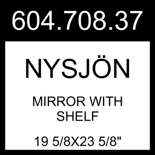 Ikea nysjön mirror with shelf - ikea,